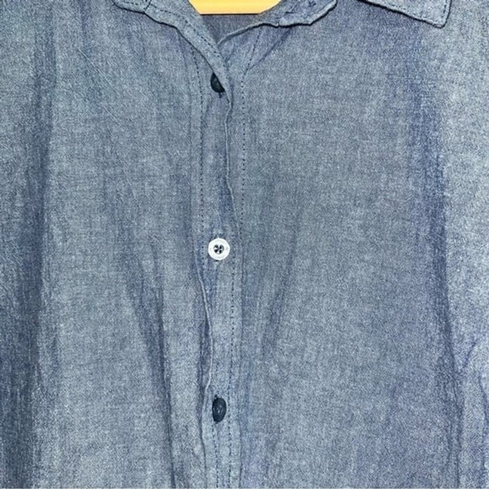 Woman Within Denim Chambray Button Down Size 14/16 - Picture 4 of 5